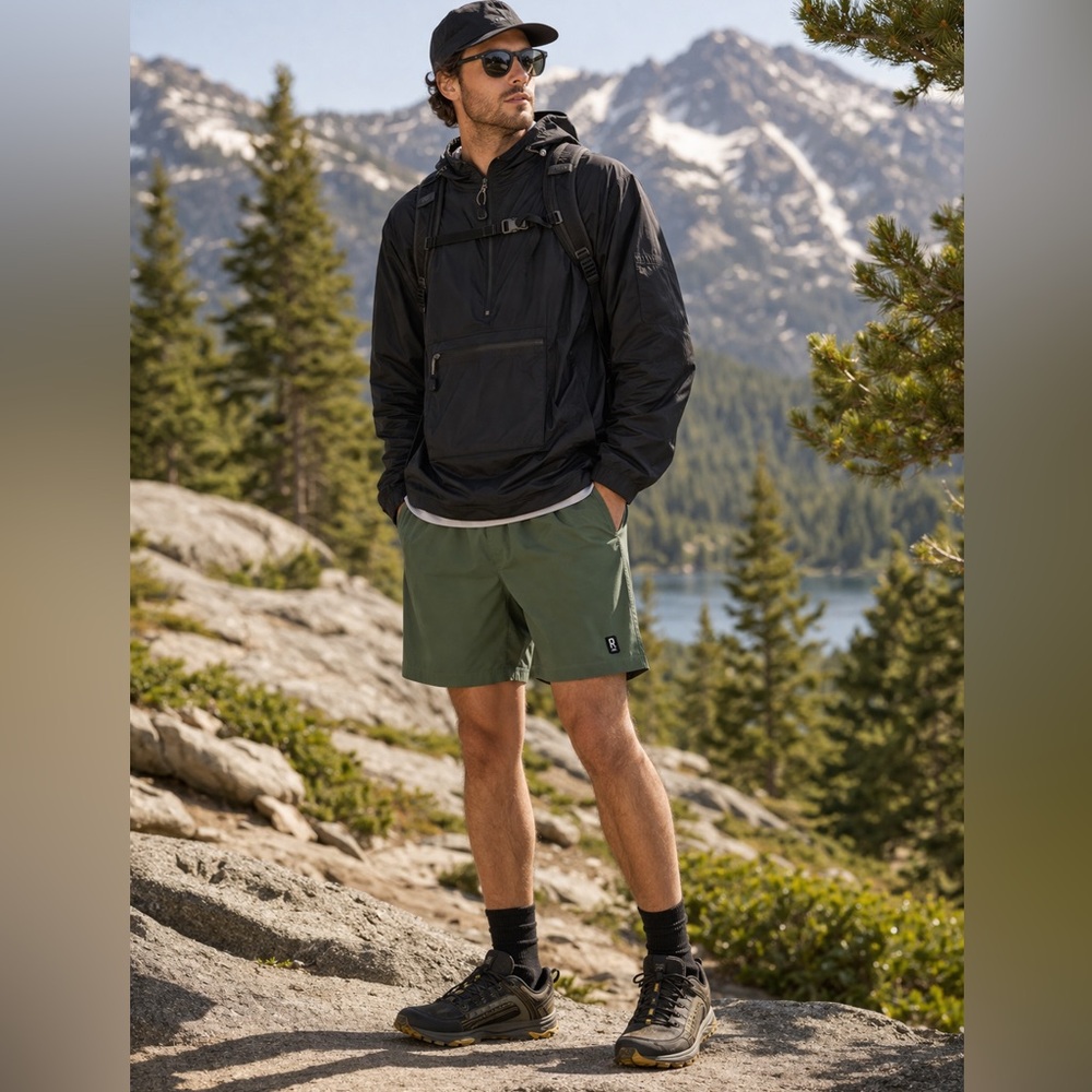 Roark Revival XL Athletic Shorts Green 7” Inseam Performance Gym Hiking